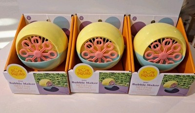 Sun Squad Mini Bubble Maker Fun Bubble Toy for Kids Ages 3+ Set Of 3 New