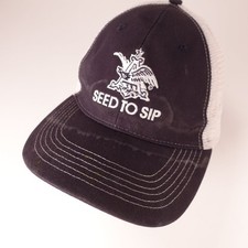 Anheuser Busch Quake City Caps Truckers Hat Men's One Size Black Seed To Sip