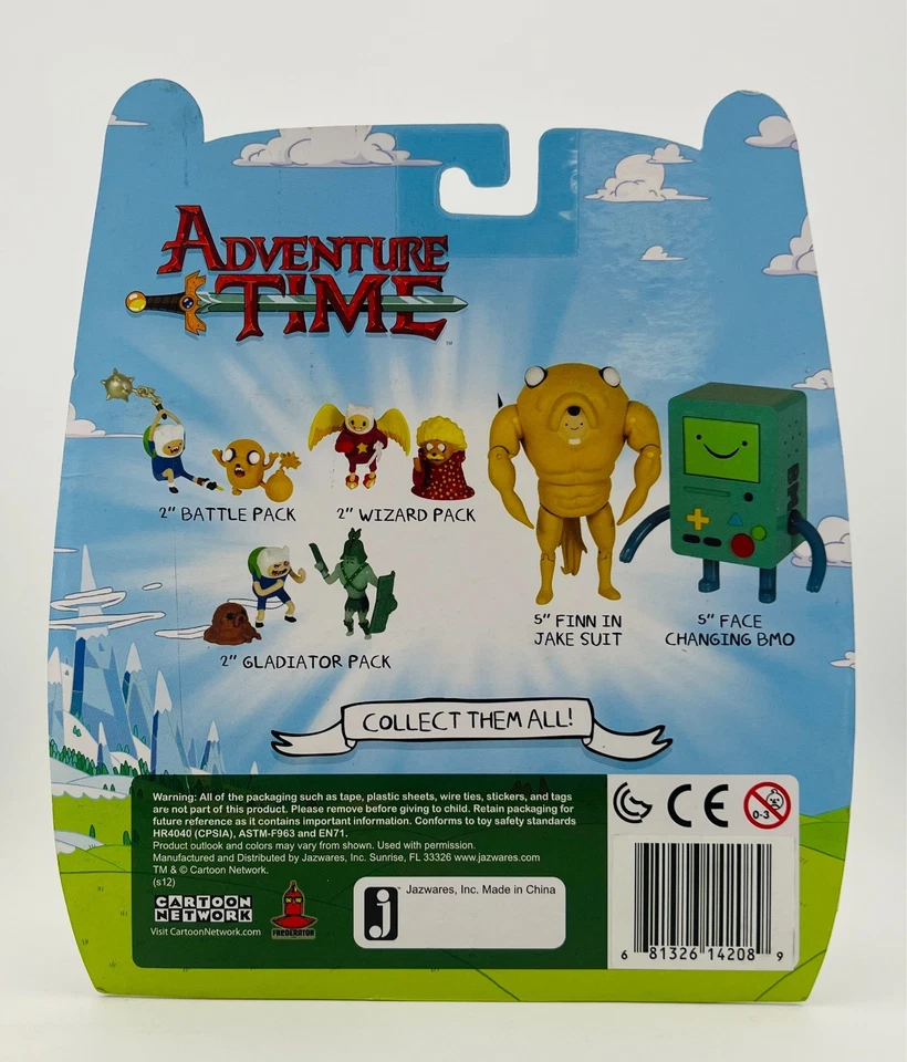 ADVENTURE TIME JAKE & PARTY GOD JAZWARES RARO BONECO CANCELADO 2012 VINTAGE NOVO - Imagem 2 de 2