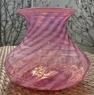 Rare Fenton Cranberry Opalescent Spiral Optic Barcelona Vase. No Damage.