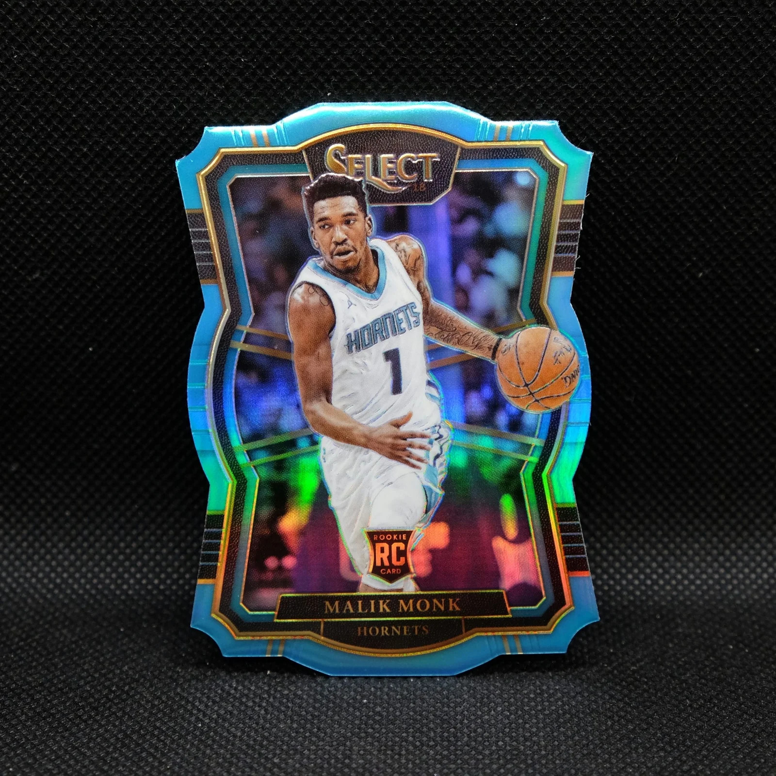 2017-18 Malik Monk Select #142 Light Blue Prizm Die Cut Rookie Card /185