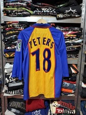 Vintage Essex Eagles Petters 18 Match Worn Cricket Yellow Men  s Jersey Size XL