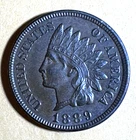1889 INDIAN HEAD CENT FULL LIBERTY 4 DIAMONDS