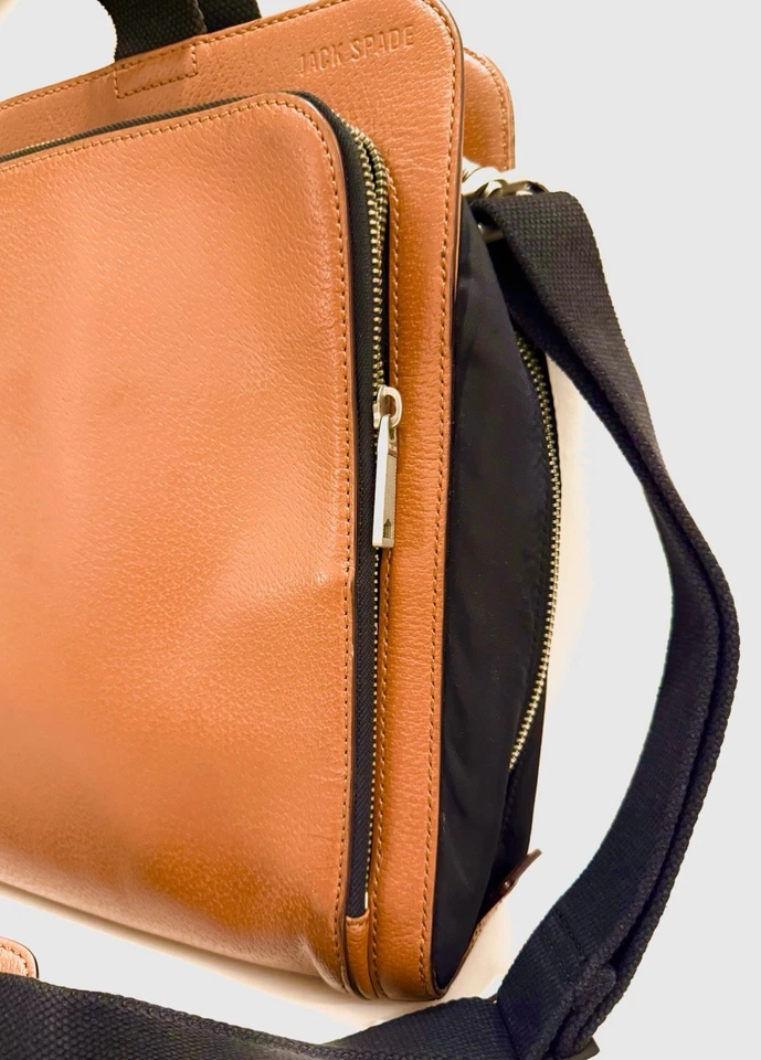 Maletín de cuero genuino Jack Spade Split marrón Foto 4 de 4