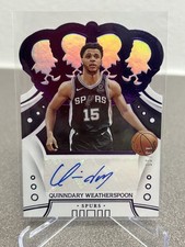 2019-20 Panini Crown Royale Purple Foil /25 Quinndary Weatherspoon Rookies Spurs