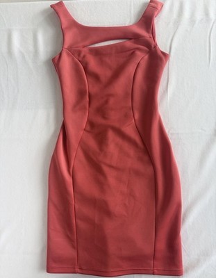 Coral Bodycon Dress Size 36 US 4 Small