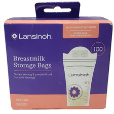 Lansinoh Breastmilk Storage Bags, 100 Count 6 Ounce Baby Essentials
