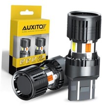 CANBUS 7444NA Switchback LED Bulbs with Built-in Resistor 7443 Amber/White
