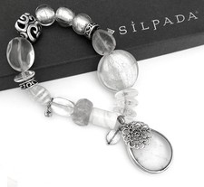 SILPADA Sterling Silver LIQUIDITY Pearl-Cryst...