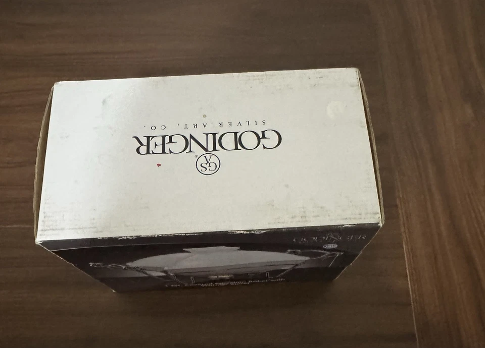 Godinger Sa 1 Quart Porcelain Baker Covered with Chrome Plated Warmer Stand - Image 2 of 4