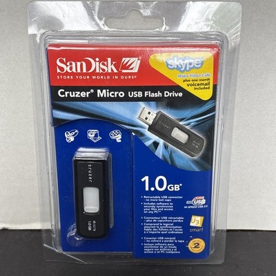 SanDisk Cruzer Micro USB Retractable Flash Drive 1.0 GB SEALED