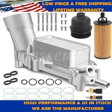 3.6l Aluminum Engine Oil Cooler Filter Housing Fit 11-16 Dodge Jeep Chrysler Ram