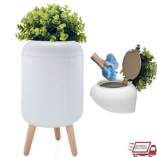 Dog Poop Trash Can Outdoor 2.5 Gal Odor Control Lid Small Waste Container New