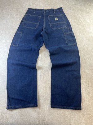Carhartt FR FRB13 DNM Flame Resistant Denim Latzhose Arbeitshose Jeans 30x30