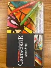 Cretacolor AquaStic Set 10 Water Soluble Oil Pastel Metal Box Austria
