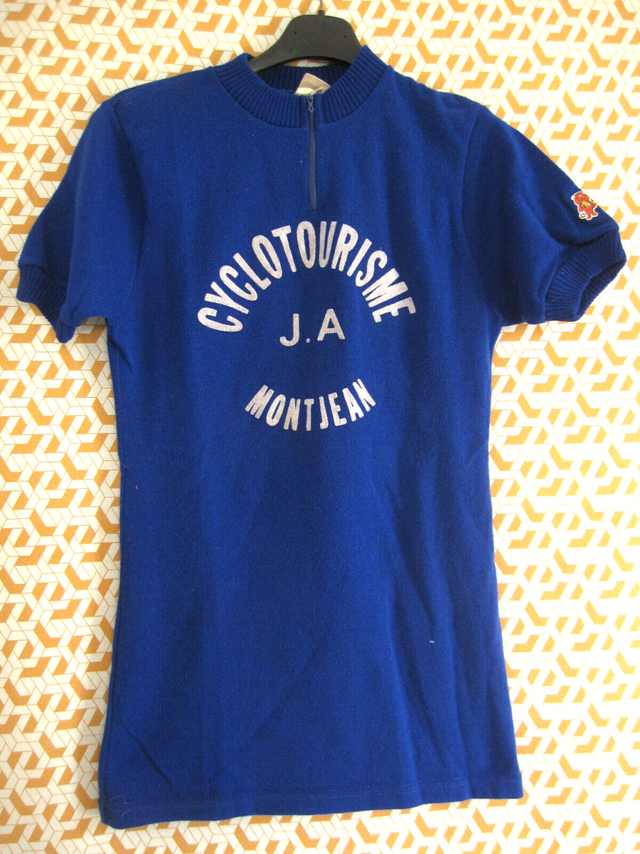 Maillot Cycliste Vintage TILT – Club AIGUILLONNAIS – Années 70 – Jaune – XL