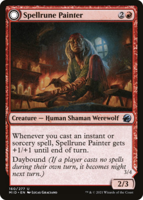 x1 Spellrune Painter // Spellrune Howler MID MTG 160/277 UNCOMMON M/NM 1x