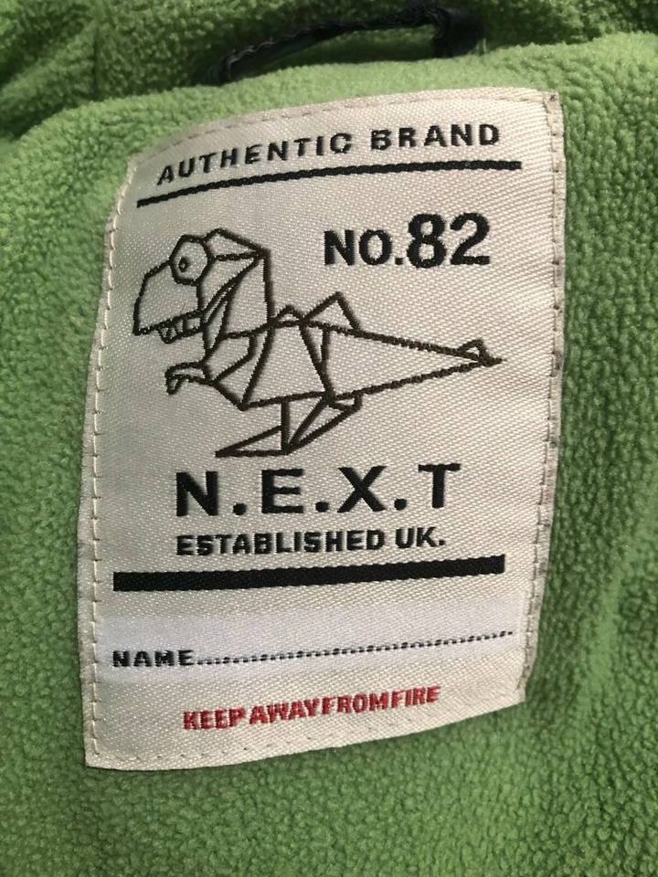 Chaqueta Auténtica Marca NEXT Niño Pequeño Cremallera Frontal Dinosaurios Talla 6-9 Meses Foto 2 de 4