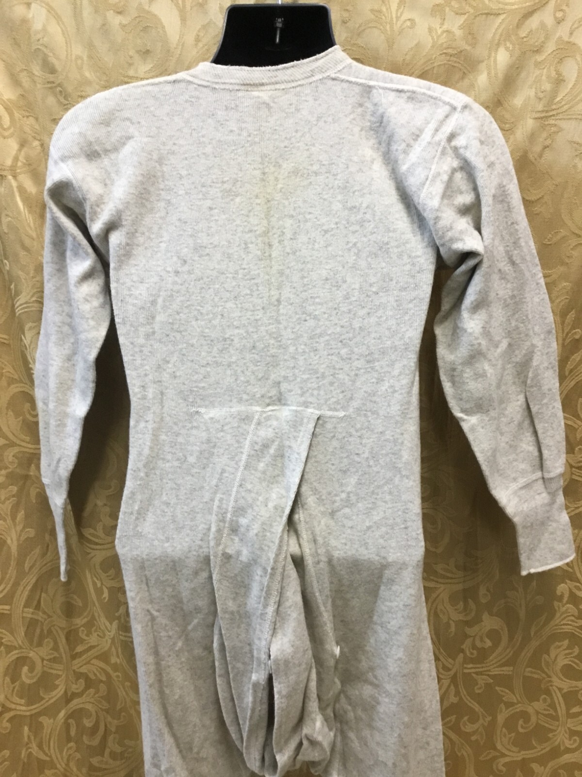 Vintage wool UNION SUIT Faith LONG JOHNS one piece ML clean rear flap