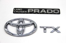 Rear Emblem Set Fits Toyota Land Cruiser Prado 90 3 Piece Adhesive