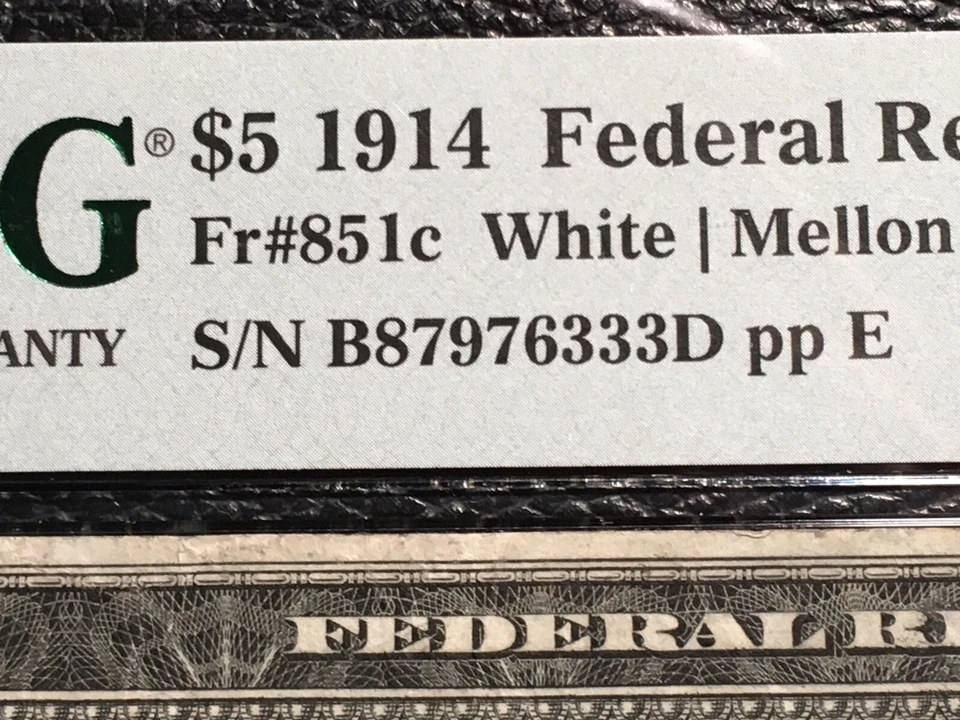 5.00 1914 FRNote NY fr.851-C PMG 25 VF better type lists 275.00 BNReporter - Image 2 of 3