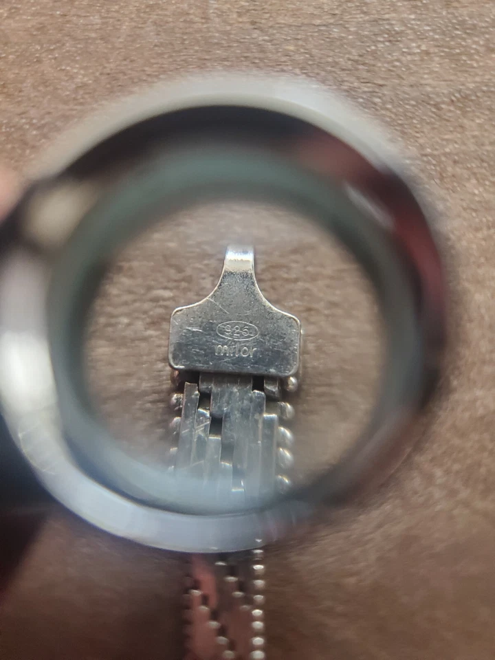 Brazalete de malla Milor tejido Italia vintage de plata de ley 925 - 7,5 pulgadas - 15 gramos Foto 2 de 4