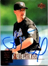 Steve Trachsel autographed baseball card New York Mets, LC 2001 Upper Deck #419