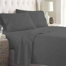 US Royal Bedding Linen 1000 TC 100 Cotton Gray Solid Select Item