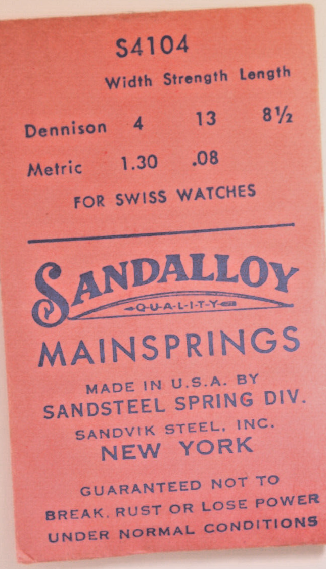 Stainless Steel Mainspring Size 4 x 13 x 8.5 for Watches-image