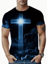 Men's 3D Printed Casual Sports Tee - Breathable Polyester, Round Neck, Summer 