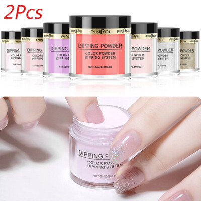 2 Stück 10 Ml Nail Art Dipping Powder Salon Acryl Dipping System Liquid  