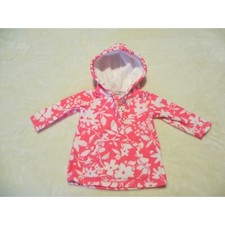 CARTERS GIRLS PINK AND WHITE BABY HOODIE 6 MONTHS FLEECE HOOD