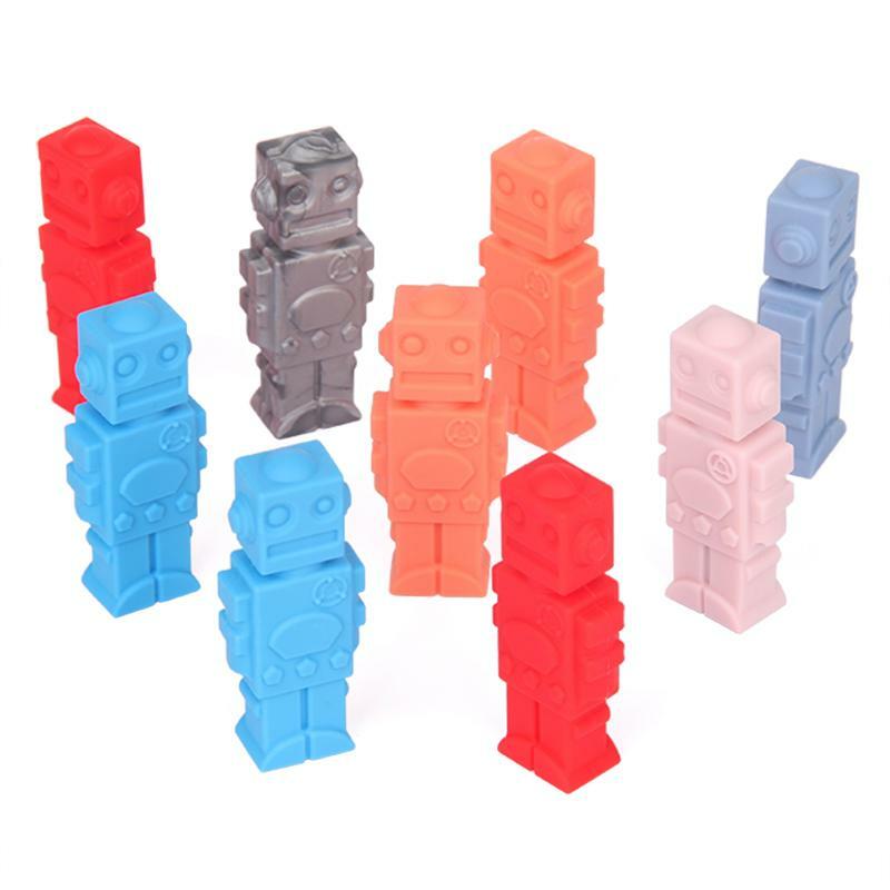 ROBOT Chewable Pencil Toppers Silicone Oral Chew Therapy Autism