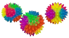 3317 PK3 Large Rainbow Spike Ball Foot Talon Bird Toy Cockatiel Parakeet Conure