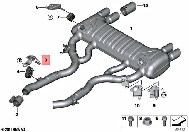 Genuine BMW F87 MOS M2 Competition CS Retaining Bracket Right 