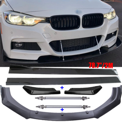Frontspoiler Spoilerschwert Lippe + 2m Sideskirt Flap Diffusor für 3er F30 F31