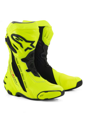 Stiefel Mann Alpinestars Supertech R Boots Motorrad Spur Racing Gelb Fluo Black