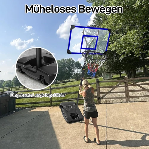Basketballständer 147-260cm Basketballkorb mit Ständer Rollen Basketballanlage - Bild 6 von 20