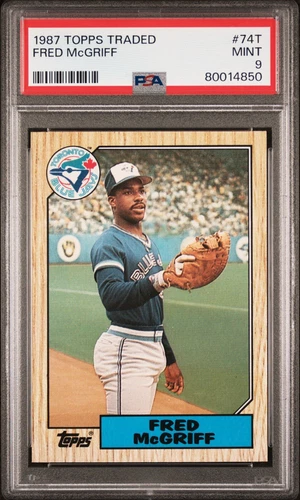 1987 Topps Traded Fred McGriff Rookie RC #74T PSA 9 Mint HOF Toronto Blue Jays