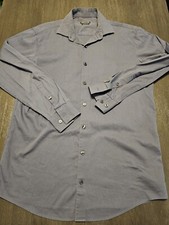 Kenneth Cole Men's Gray Striped Long Sleeve Dress Shirt Size 15 32/33