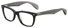 Rag  Bone RNB 3001 Black Grey 50 New Authentic Eyeglass Frame
