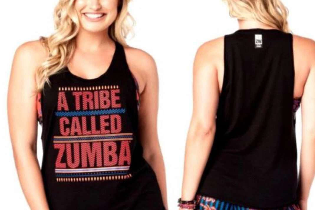 Zumba Wear 2Pc Tribe Called Zumba Tank and Next Level Long Leggings Size XS