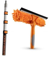4-12 ft Window Washing Kit with Extension Pole (20+ Foot Reach) 12 feet