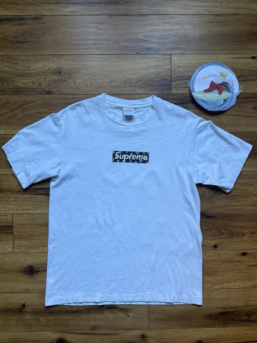 Supreme LV Monogram Box Logo Tee Baby Blue 2000 | eBay