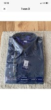 Herrenoberhemd Gr. 44/45 Blau Langarm