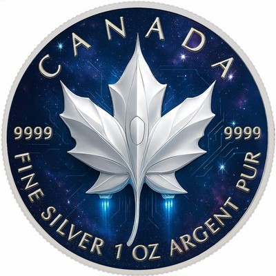 2025 Canada Maple Leaf 3i Canadatlas Edition 1 oz Silver Coin