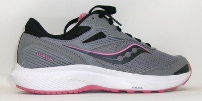 Saucony Women's Cohesion 16 Sneakers, Charcoal/Petal, 10.5 Wide US - USED