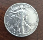 1942  Walking Liberty Half Dollar Uncirculated 90% Silver No Mint Mark