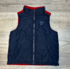 TODDLER IZOD NAVY BLUE/RED VEST/JACKET W/EMBROIDERED "37" ON BACK SZ 24 MONTHS