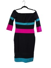 love culture dress Size Large Black Striped See-through